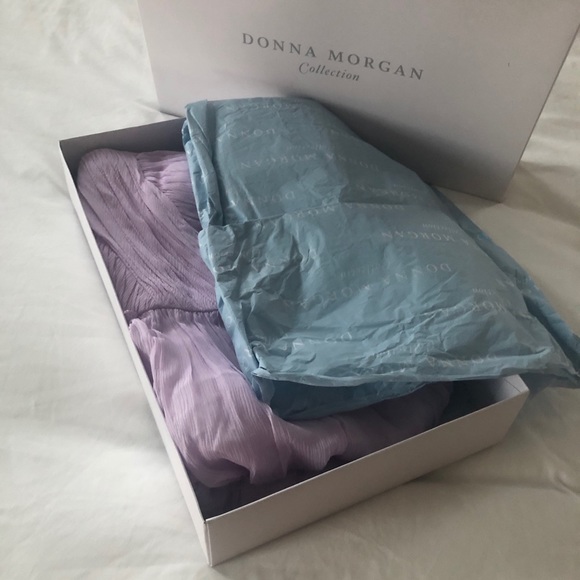 Donna Morgan Purple Silky Lined Dress - Picture 2 of 15